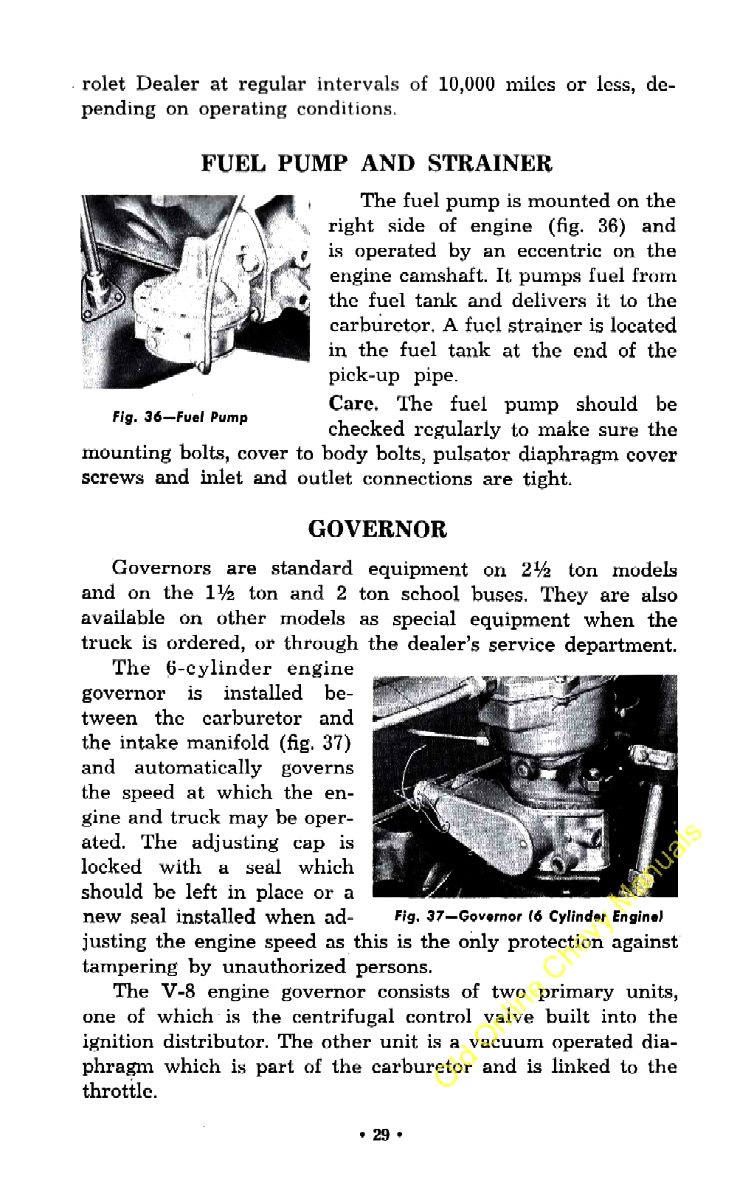 1957 Chevrolet Trucks Operators Manual Page 87